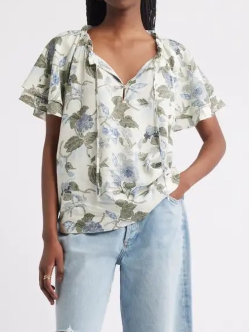 Treasure & Bond Linen Blend Top - M